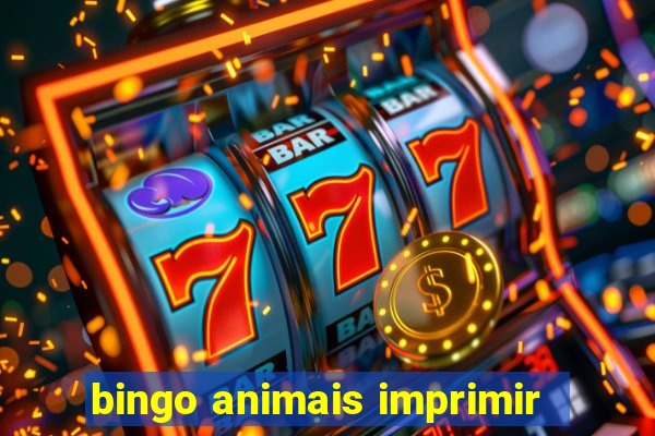 bingo animais imprimir