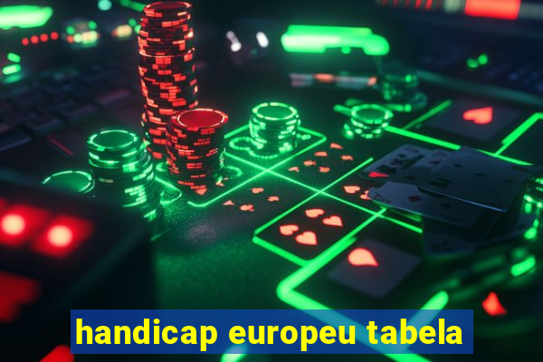 handicap europeu tabela