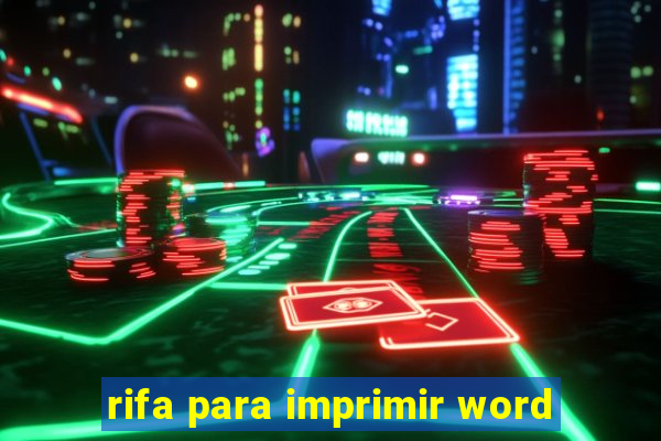 rifa para imprimir word